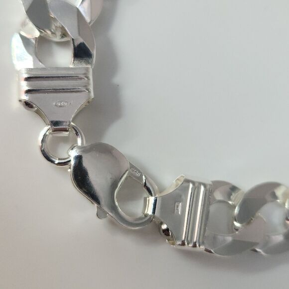 925 Sterling Silver Cuban Chain Necklace 26" - Picture 7 of 8